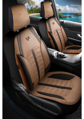 Panda Barbados Series Alcantara Fabric Car Seat Cover 1+1 Seats